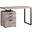 Homeroots Taupe Black Particle Board Hollow Core Metal Computer Desk 333511