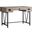 Homeroots Taupe Black Particle Board Hollow Core Metal Computer Desk 333515