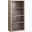 Homeroots Taupe Particle Board Adjustable Shelves Bookshelf