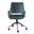 Homeroots TiLight Office Chair In Blue Fabric And Leatherette With Black Base 370511