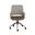 Homeroots TiLight Office Chair In Gray Fabric And Light Brown Leatherette With Black Base 370512