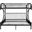 Homeroots Twin Over Full Black Metal Tube Futon Bunk Bed