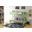 Homeroots Twin Over Full Green Metal Tube Futon Bunk Bed 286585