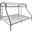 Homeroots Twin Over Full Silver Metal Tube Bunk Bed