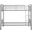 Homeroots Twin Over Twin Silver Metal Bunk Bed 286164