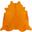 Homeroots Vibrant Orange Stenciled Cowhide Rug