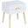 Homeroots White And Gold Metal End Table 286384