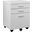 Homeroots White Black Particle Board 3 Drawers Filing Cabinet