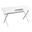 Homeroots White Chrome Particle Board Metal Computer Desk 333412