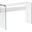 Homeroots White Clear Tempered Glass Accent Table 333148
