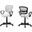 Homeroots White Foam Metal Polypropylene Polyester Office Chair