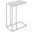 Homeroots White Metal Tempered Glass Accent Table 332991