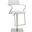 Homeroots White Stainless Steel Bar Stool 370618