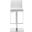 Homeroots White Stainless Steel Bar Stool 370620
