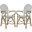 Hooper Black and White Indoor/Outdoor Stacking Armchair Set of 2 FOX5209E