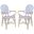 Hooper Blue and White Indoor/Outdoor Stacking Armchair Set of 2 FOX5209A