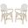 Hooper Grey and White Indoor/Outdoor Stacking Armchair Set of 2 FOX5209B