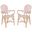 Hooper Red and White Indoor/Outdoor Stacking Armchair Set of 2 FOX5209C
