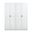 Hopkins Storage Closet with 7 Shelves Set of 2 In White