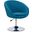 Hopper Swivel Adjustable Height Chair in Blue and Polished Chrome
