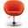 Hopper Swivel Adjustable Height Chair in Orange and Polished Chrome