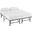 Horizon Brown Queen Stainless Steel Bed Frame