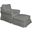 Horizon Gray Slipcovered Swivel Rocking Chair and Ottoman