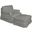 Horizon Gray Slipcovered T-Cushion Chair with Ottoman