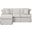 Horizon Light Gray Slipcovered Sleeper Sofa with Reversible Chaise