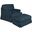 Horizon Navy Blue Slipcovered T-Cushion Chair with Ottoman