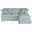 Horizon Ocean Blue Slipcovered Sleeper Sofa with Reversible Chaise
