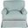 Horizon Ocean Blue Slipcovered T-Cushion Chair