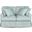 Horizon Ocean Blue T-Cushion Slipcovered Loveseat