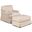 Horizon Tan Slipcovered T-Cushion Chair with Ottoman