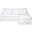 Horizon Warm White Slipcovered Sleeper Sofa with Reversible Chaise