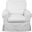 Horizon Warm White Slipcovered Swivel Rocking Chair