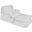 Horizon White Slipcovered T-Cushion Chair with Ottoman