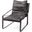 Hornet Ii Black Leather Body Metal Frame Accent Chair