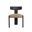 Horton Dining Chair Set of 2 In Dark Brown and Sahara Sand