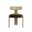 Horton Dining Chair Set of 2 In Rustic Oak and Forest Green