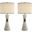 Hourglass 30.5 Inch Resin and Metal Table Lamps Set of 2 In White