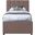Hudson Vegan Leather Twin Trundle Bed In Brown