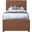 Hudson Vegan Leather Twin Trundle Bed In Cognac