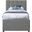 Hudson Vegan Leather Twin Trundle Bed In Grey