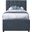 Hudson Vegan Leather Twin Trundle Bed In Navy