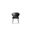 Hug Dining Armchair Set of 2 Black Powder Coated Steel Base In Jet Black