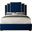Hugo Velvet King Bed In Navy