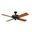 Hunter Original 52 Inch Damp Rated Ceiling Fan and Pull Chain In Walnut and Matte Black