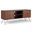 Hunter Solid Mango Wood TV Media Stand In Umber Brown and Gold