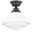 Huntley 12 Inch Semi Flush Ceiling Light Milk Glass In Oil Rubbed Bronze